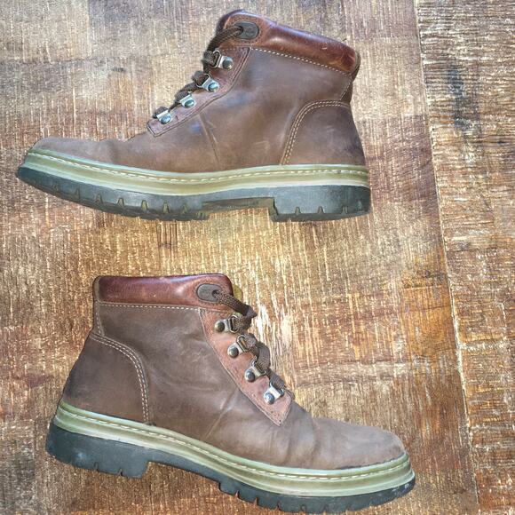 Timberland Womens 8 Brown Leather Hiking Combat Ankle Boot Gorpcore Outdoor - Picture 7 of 10